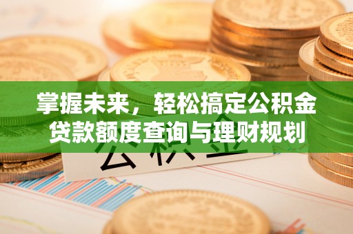 东莞掌握未来，轻松搞定公积金贷款额度查询与理财规划