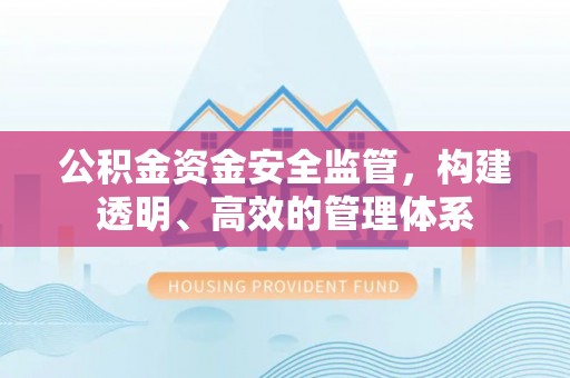 东莞公积金资金安全监管，构建透明、高效的管理体系