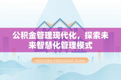 东莞公积金管理现代化，探索未来智慧化管理模式