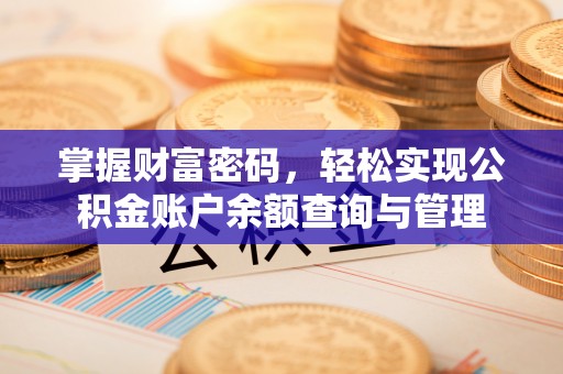 东莞掌握财富密码，轻松实现公积金账户余额查询与管理